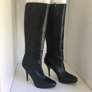 Via Spiga leather tall boots black heel
